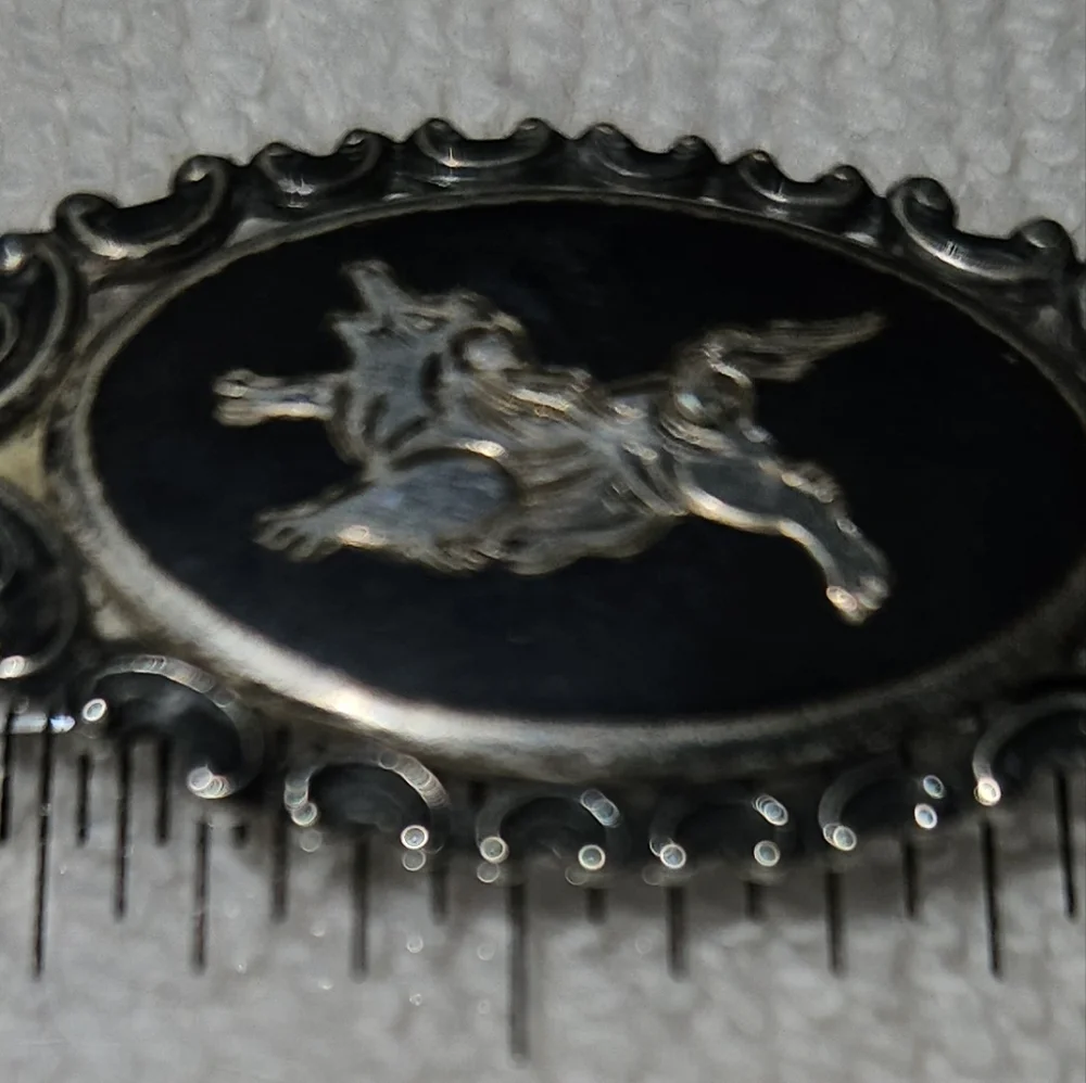 Vintage Silver Money Clip with Engraved Design